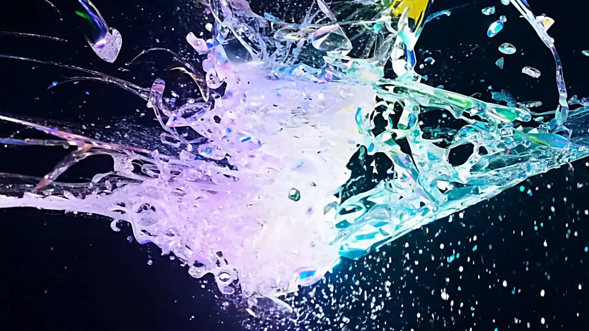 Intense Liquid Splash Explosion Overlay Video